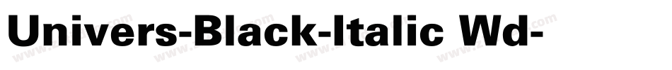 Univers-Black-Italic Wd字体转换